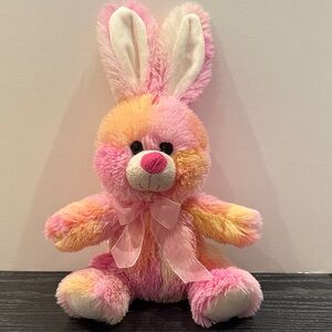 Pink and Cream Plush Bunny Stuffed Toy